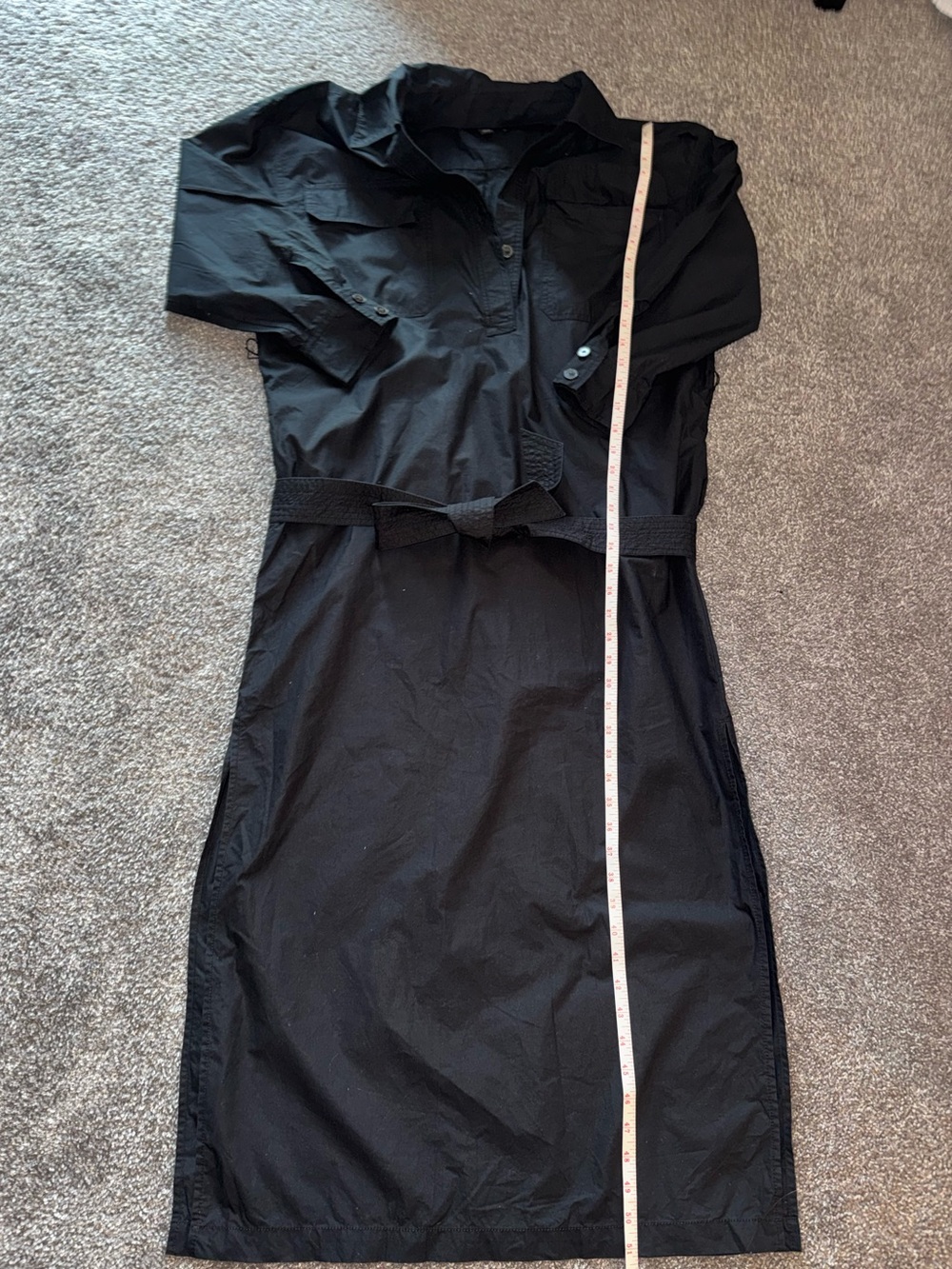 Banana Republic Black Utility Shirt Maxi Dress - Size S